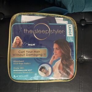The Sleep  Styler 6 Inch Night Curlers Large (8)Cushion Blue‎ Wraps